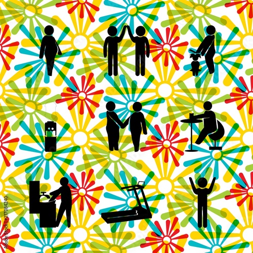 human icons set. hygienic, biopsy, partnership and disease graphic works