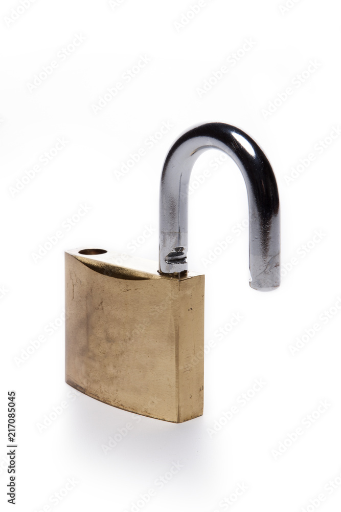 iron big lock isolated white. iron big lock isolated white.