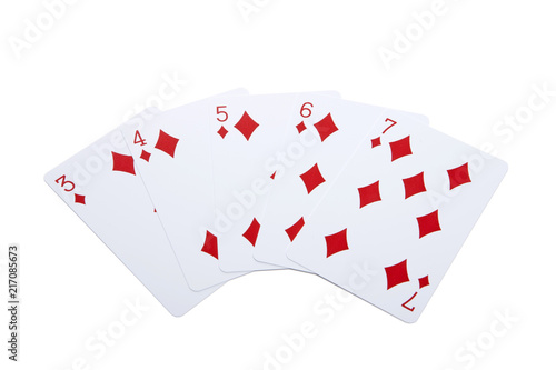 diamond seven card isolated white
