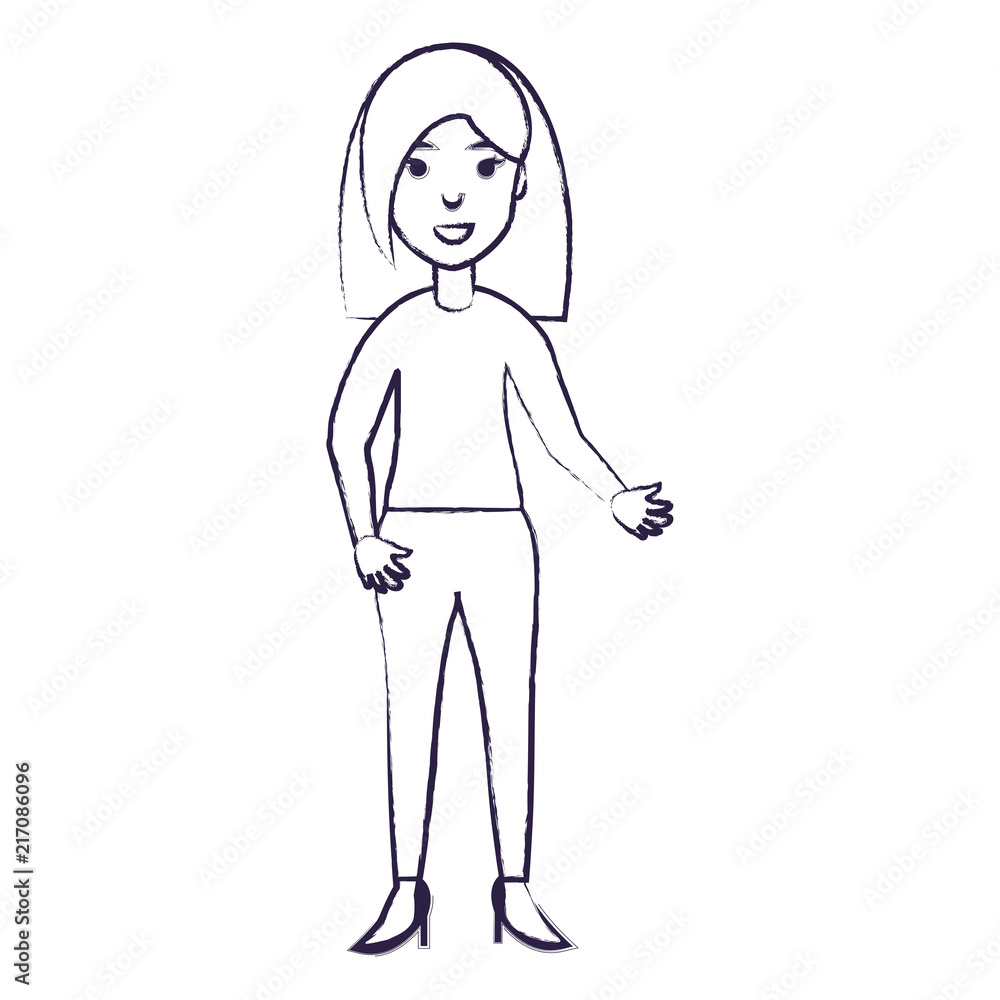 cartoon woman icon over white background, vector illustration cartoon woman icon over white background, vector illustration
