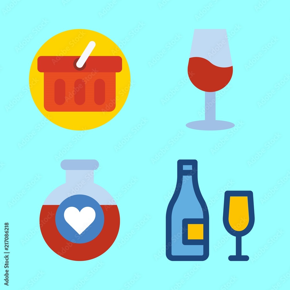 4 drink icons set 4 drink icons set
