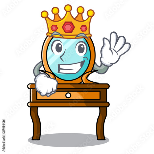 King dressing table mascot cartoon