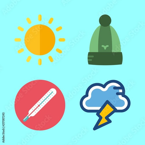 4 weather icons set