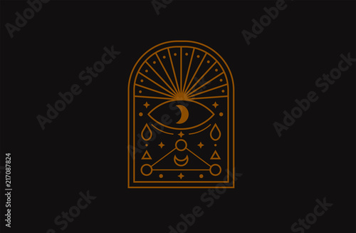 Eye symbol. Esoteric, Alchemy, sacred geometry, sacred geometry, mystic shapes, symbol and icon