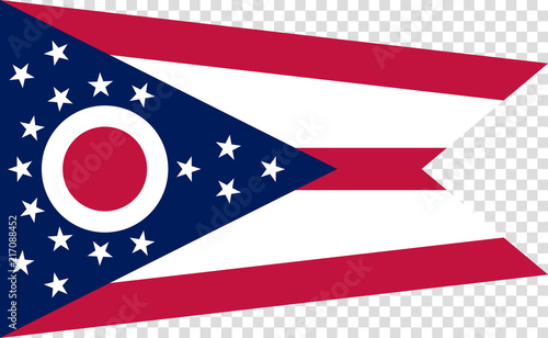 Flag of the US State of Ohio, detailed vector. photo