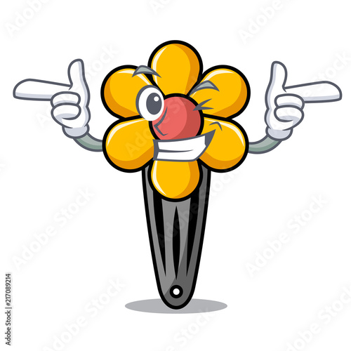 Wink hair clip character cartoon