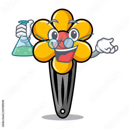 Professor hair clip character cartoon