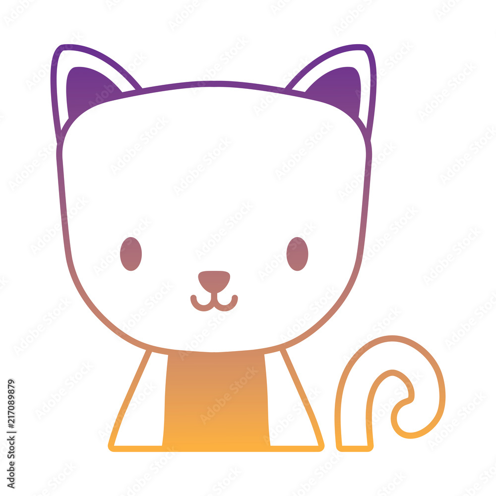 cute cat icon over white background, vector illustration cute cat icon over white background, vector illustration