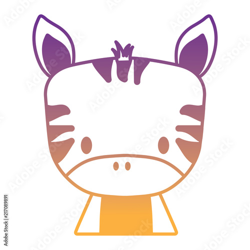 cute zebra icon over white background, vector illustration