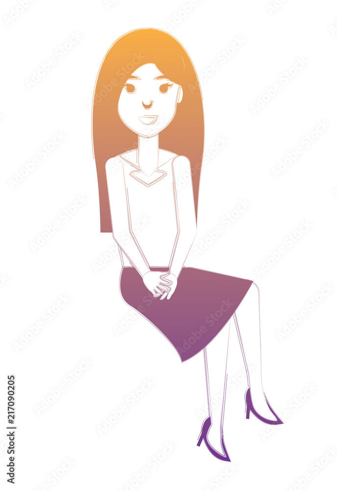 cartoon woman icon over white background, vector illustration cartoon woman icon over white background, vector illustration