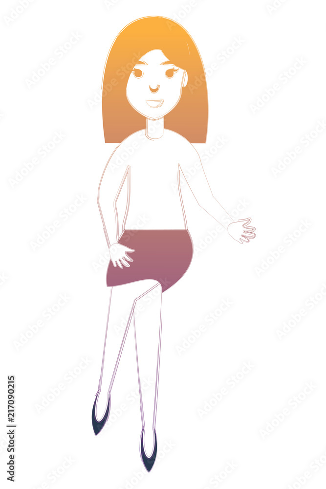 cartoon designer woman icon over white background, vector illustration cartoon designer woman icon over white background, vector illustration