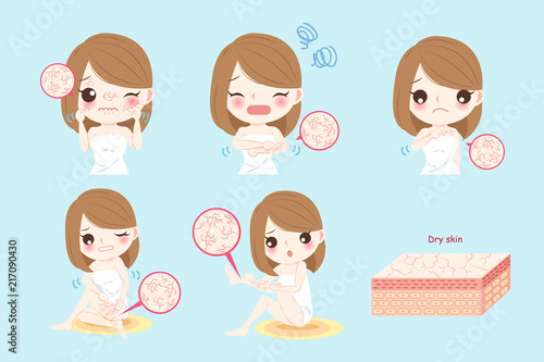 woman with dry skin concept