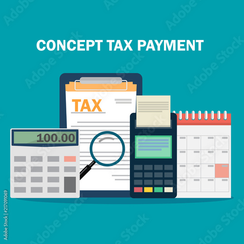 Concept tax payment.