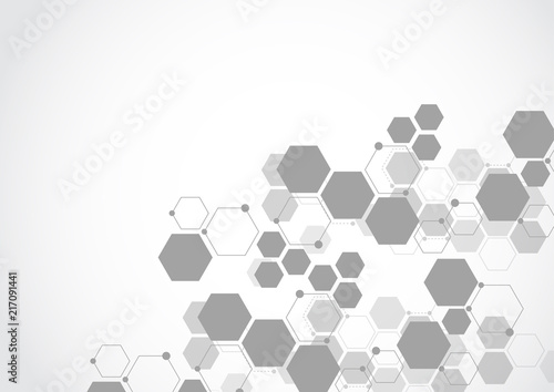 Molecular structure abstract tech background. Medical design. Vector illustration