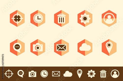 flat design icon set concept