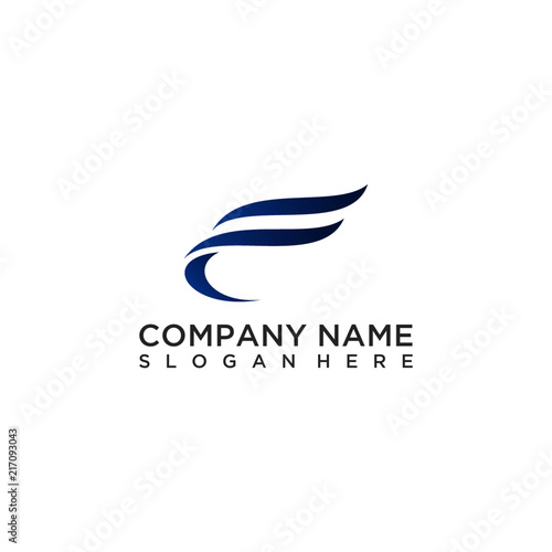F letter abstract logo design © Niffhans