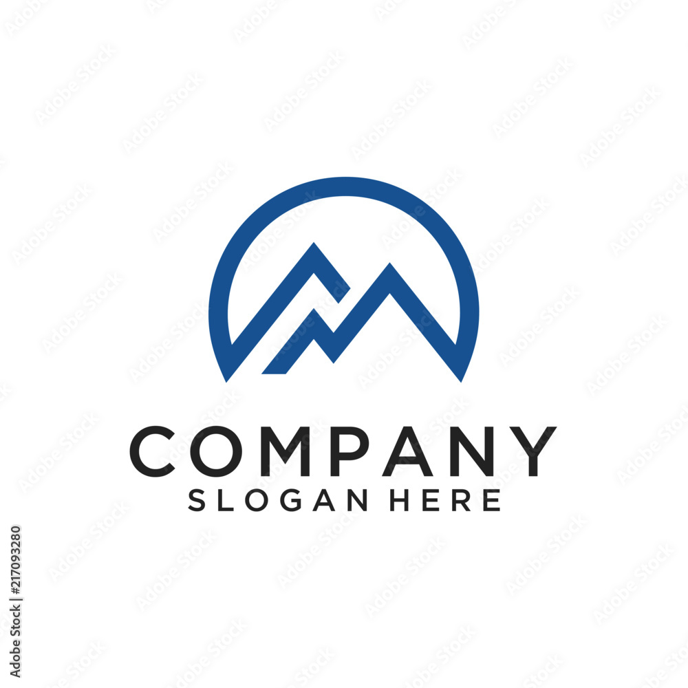 Line mountain logo design Line mountain logo design