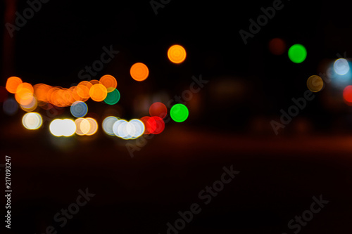 Abstract background of blurred big city lights © ihorbondarenko
