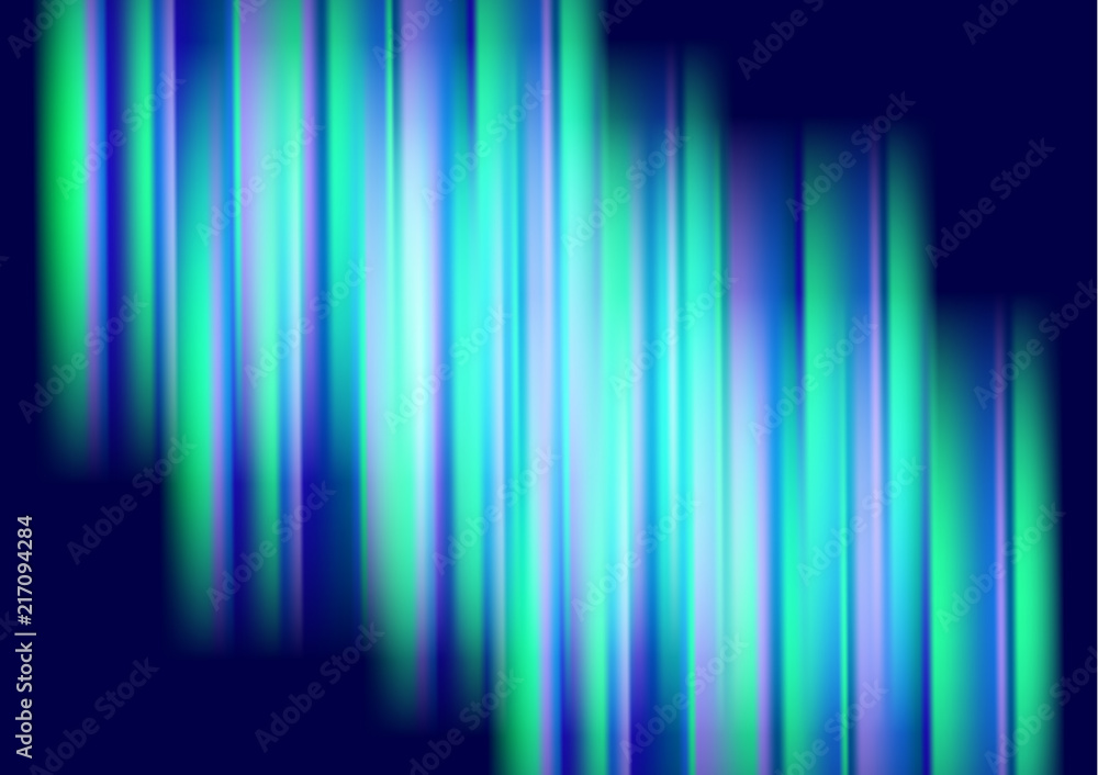 Abstract colored glowing lines on a dark background, light effects. Vector illustration.