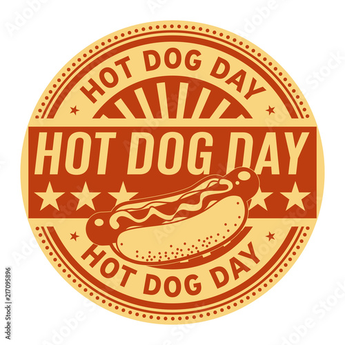 Hot Dog Day, rubber stamp