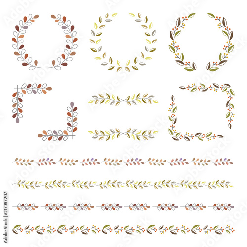 秋の葉 装飾フレーム / vector eps 10 