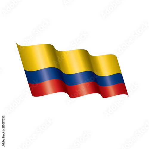 Colombia flag, vector illustration on a white background Free Download Colombia flag, vector illustration on a white background - GFXLoad