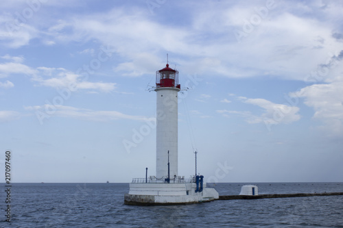 Lighthouse in the sea, Black sea, Odessa, Ukraine