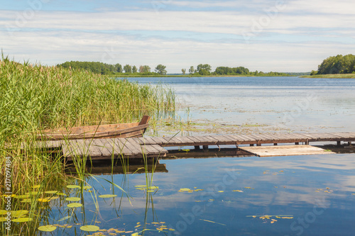 Old boat   on the lake Svitiaz photo