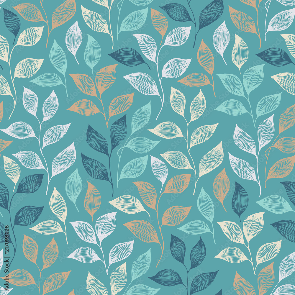 Wrapping tea leaves pattern seamless vector illustration. Wrapping tea leaves pattern seamless vector illustration.