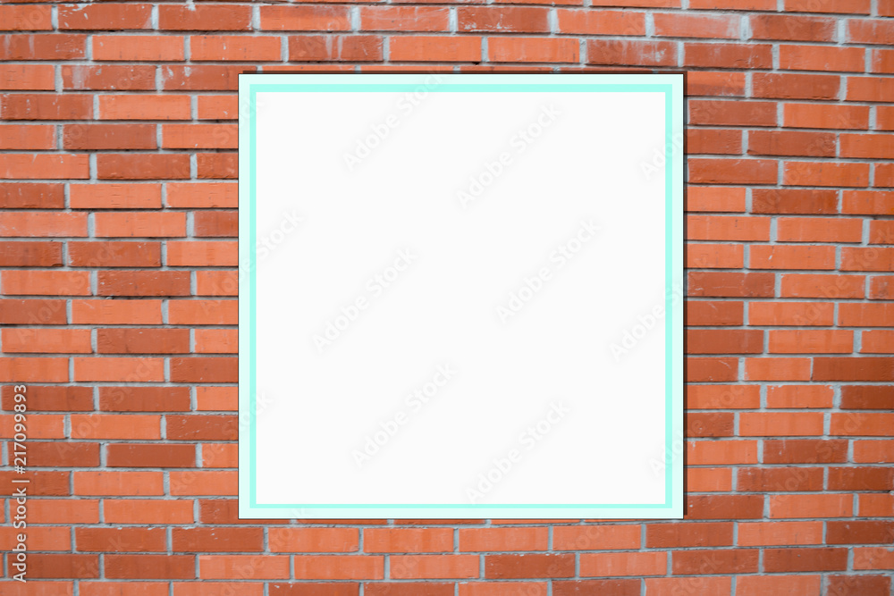 Modern Decorative brick wall texture. Photo Frame Mock Up. Empty space for text design and message Modern Decorative brick wall texture. Photo Frame Mock Up. Empty space for text design and message