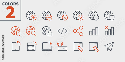 Network UI Pixel Perfect Well-crafted Vector Thin Line Icons 48x48 Ready for 24x24 Grid with Editable Stroke. Part 2-5
