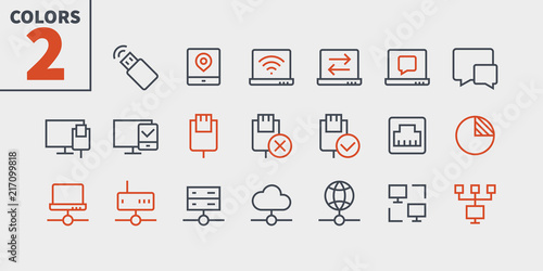 Network UI Pixel Perfect Well-crafted Vector Thin Line Icons 48x48 Ready for 24x24 Grid with Editable Stroke. Part 3-5