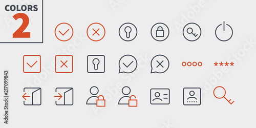 Login UI Pixel Perfect Well-crafted Vector Thin Line Icons 48x48 Ready for 24x24 Grid for Web Graphics and Apps with Editable Stroke. Simple Minimal Pictogram Part 2-3
