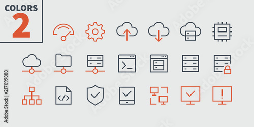 Hosting Pixel Perfect Well-crafted Vector Thin Line Icons 48x48 Ready for 24x24 Grid for Web Graphics and Apps with Editable Stroke. Simple Minimal Pictogram Part 1