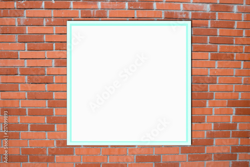 Wallpaper Mural Modern Decorative brick wall texture. Photo Frame Mock Up. Empty space for text design and message  Torontodigital.ca