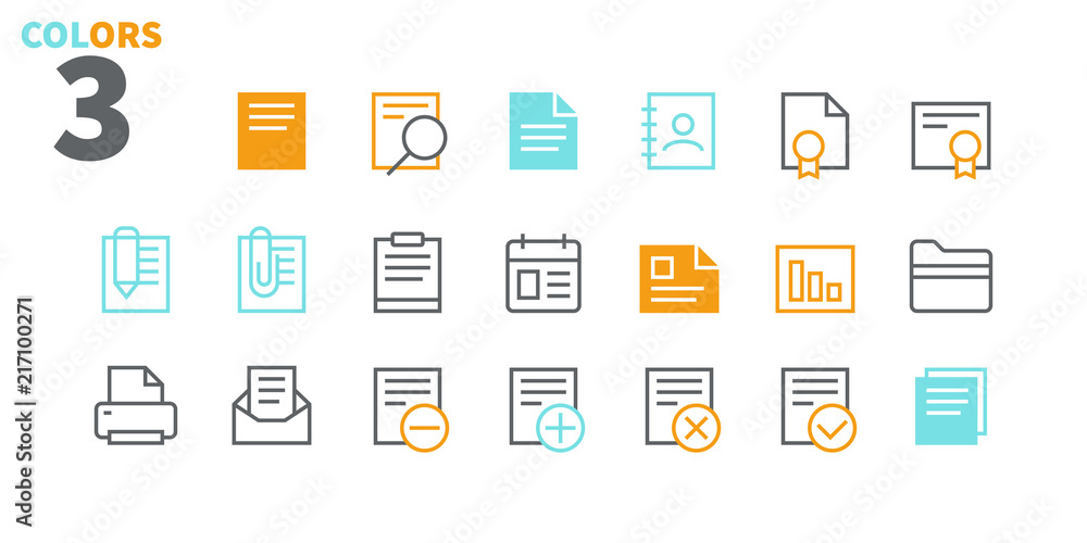 Documents Pixel Perfect Well-crafted Vector Thin Line Icons 48x48 Ready for 24x24 Grid for Web Graphics and Apps with Editable Stroke. Simple Minimal Pictogram Part 1-1