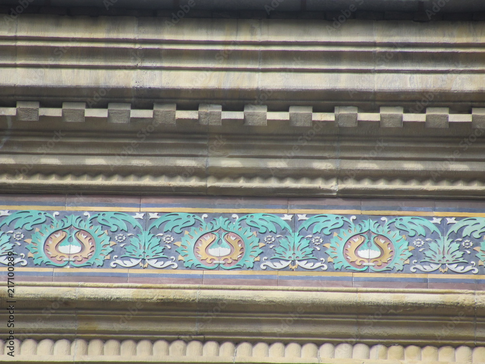 Fragment of building with ornament