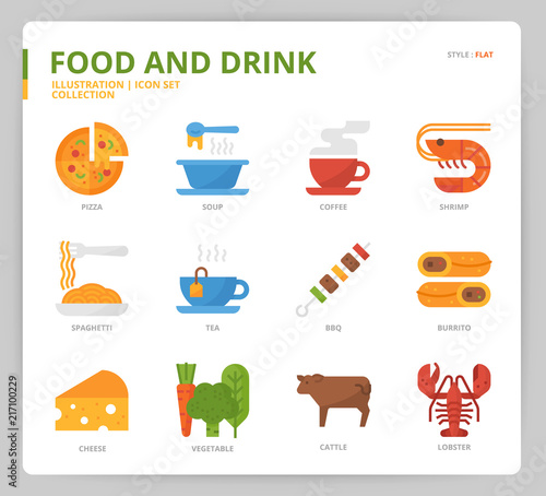 Food and drink icon set
