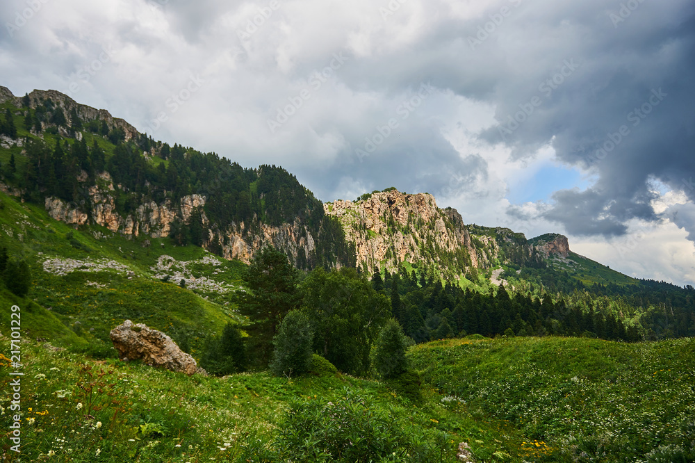 Naklejka premium The Caucasus mountains in Russia