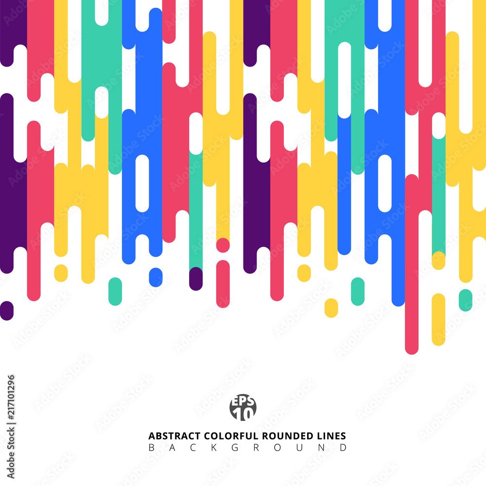 Obraz premium Przejście półtonów streszczenie kolorowe linie zaokrąglone.