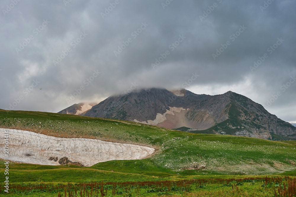 The Caucasus mountains in Russia