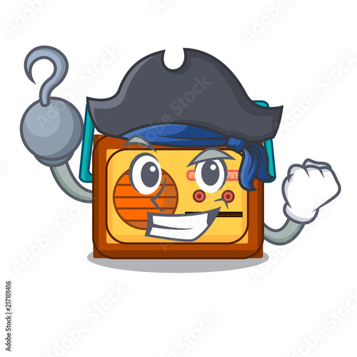 Pirate radio character cartoon style