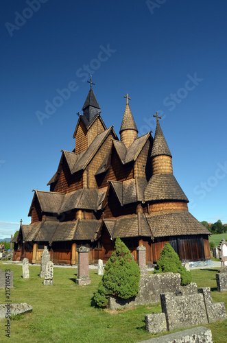 Heddal Stave Church, Norways largest stave church, Notodden municipality, Norway 