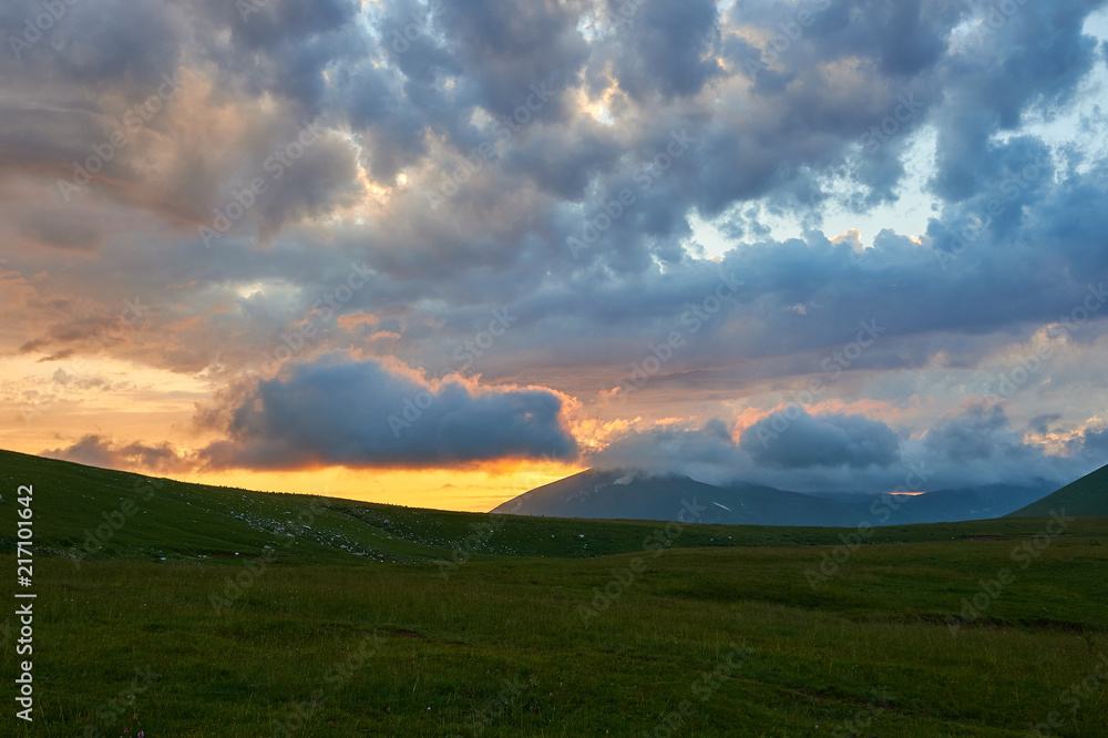 The Caucasus mountains in Russia