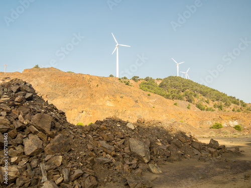 wind turbines in the field of Cartagena photo