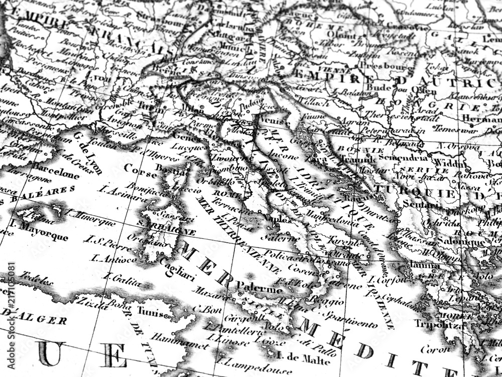 古地図　イタリア
