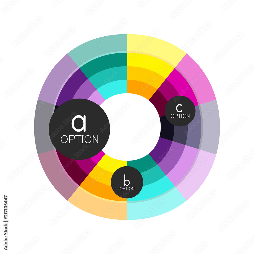 Abstract colorful geometric option infographics design template with sample abc options. Abstract background for business presentation or information banner Abstract colorful geometric option infographics design template with sample abc options. Abstract background for business presentation or information banner