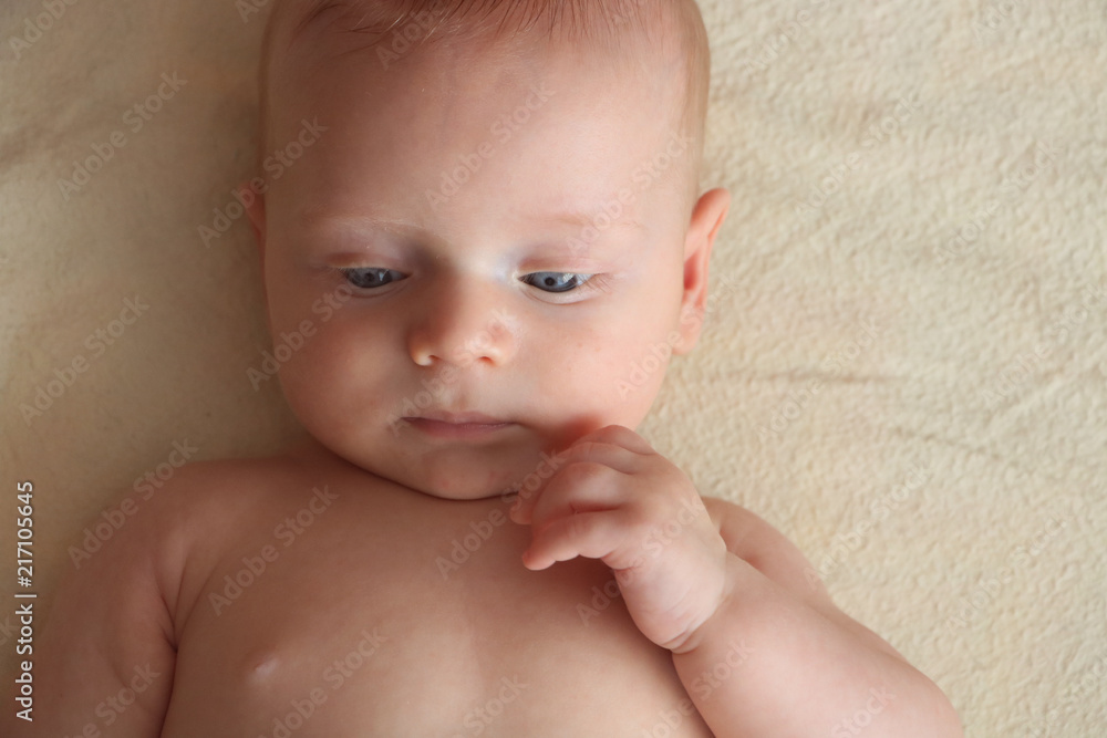 Portrait of three month old baby Portrait of three month old baby