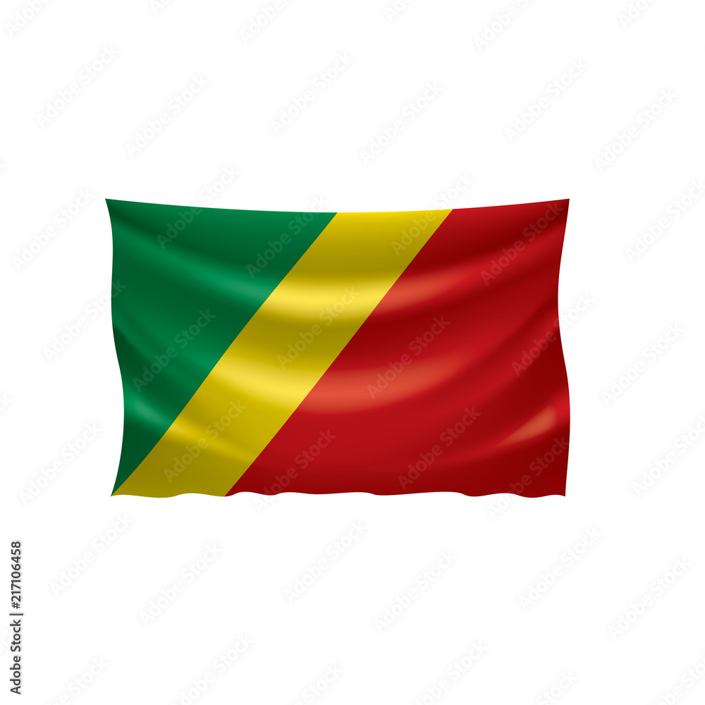 Fototapeta premium Congo flag, vector illustration on a white background