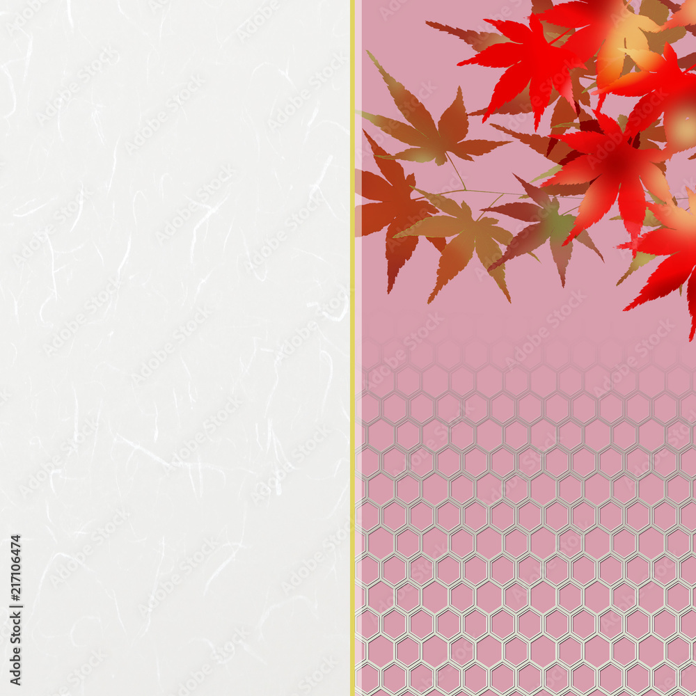 紅葉 紅葉狩り 和柄 和風 和紙 秋 フレーム Stock Illustration Adobe Stock